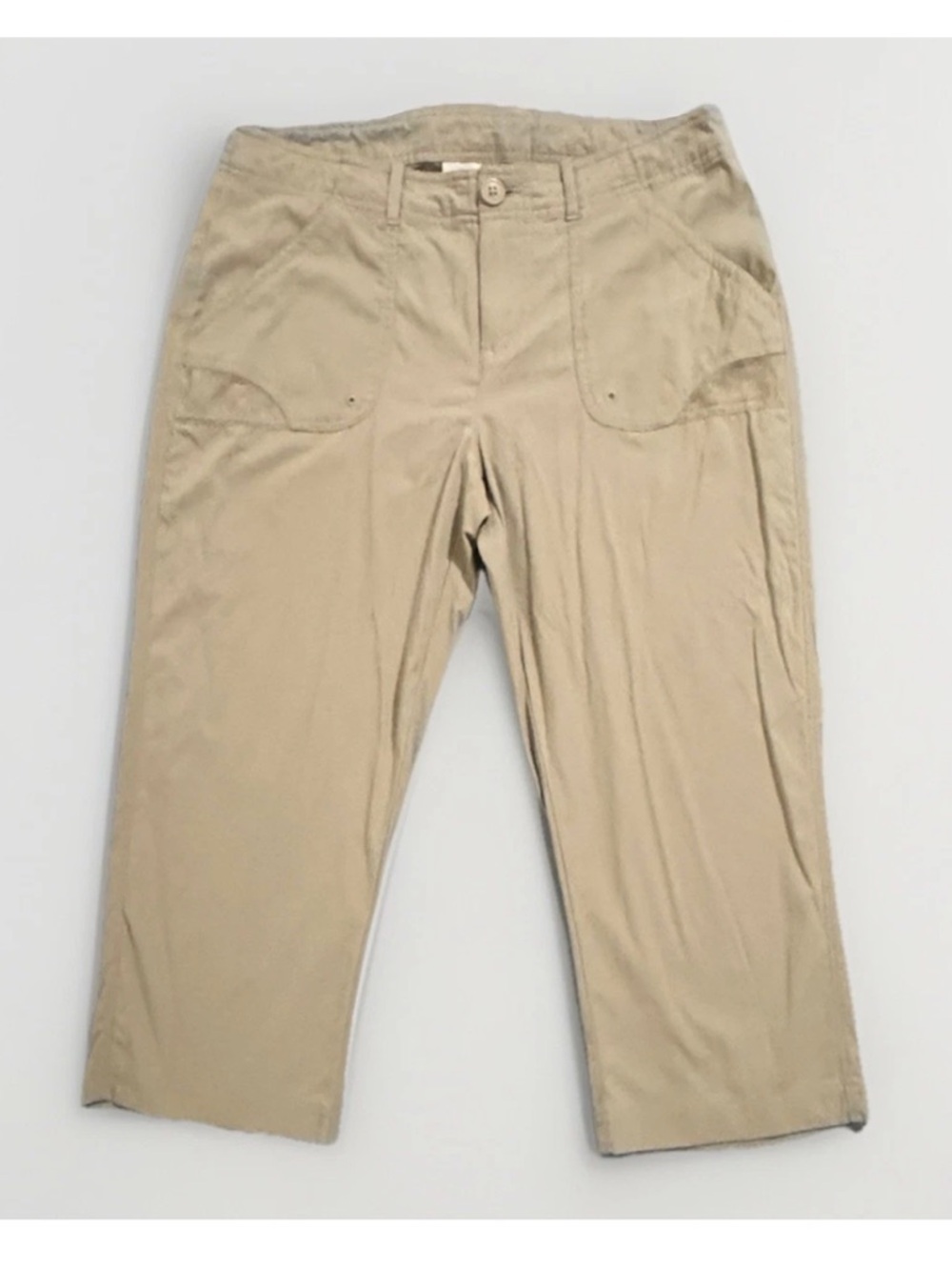 Columbia PFG Ultimate Break Wake Khaki Capri Pants - Women’s Size 8 - 20" Inseam